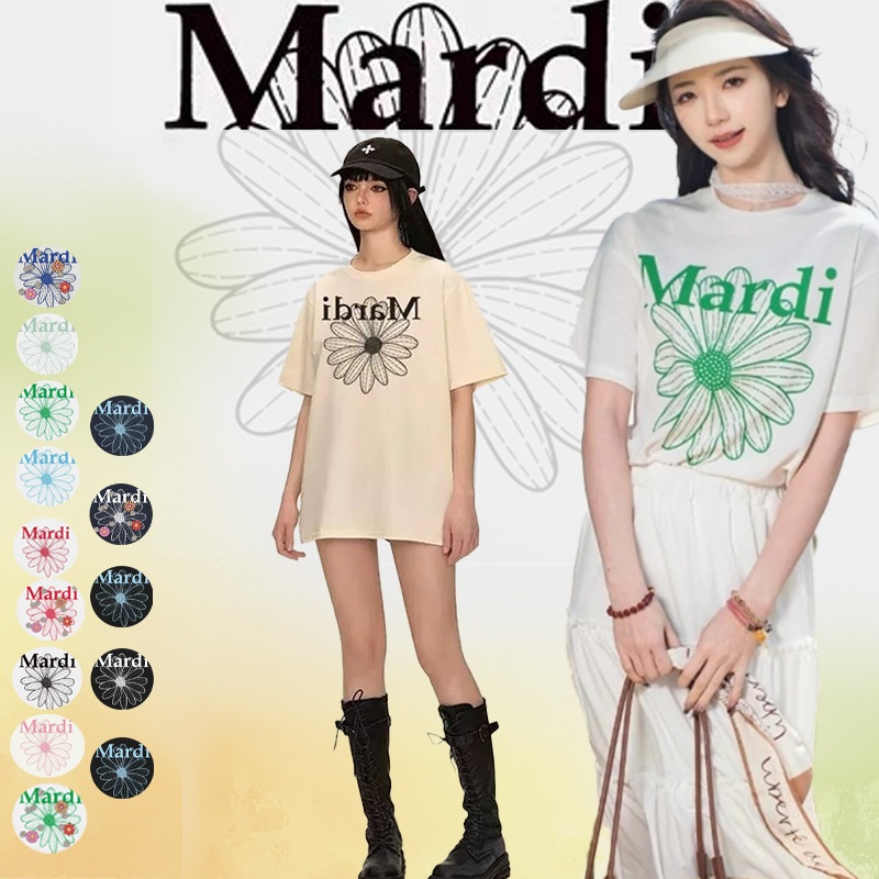 สื้อยืดผู้หญิง Mardi Mercredi FLOWERMARD T-SHIRT สไตล์เกาหลี COTTON ฟรีไซซ์ แท้ พร้อมส่ง