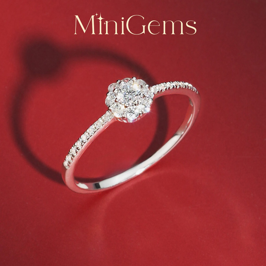 MiniGems แหวน เงินแท้ 92.5 เพชรสวิส(CZ) แหวนคู่ แหวนแต่งงาน แหวนผู้หญิง แหวนผู้ชาย 08913