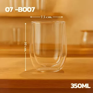 [แก้วไม่มีหูจับ]แก้วใส 2 ชั้น Double Wall Glass มี 8 แบบ 80-550 ml สวยงาม ทนทาน ใส่ได้ทั้งน้ำร้อน/เย็น พร้อมส่ง
