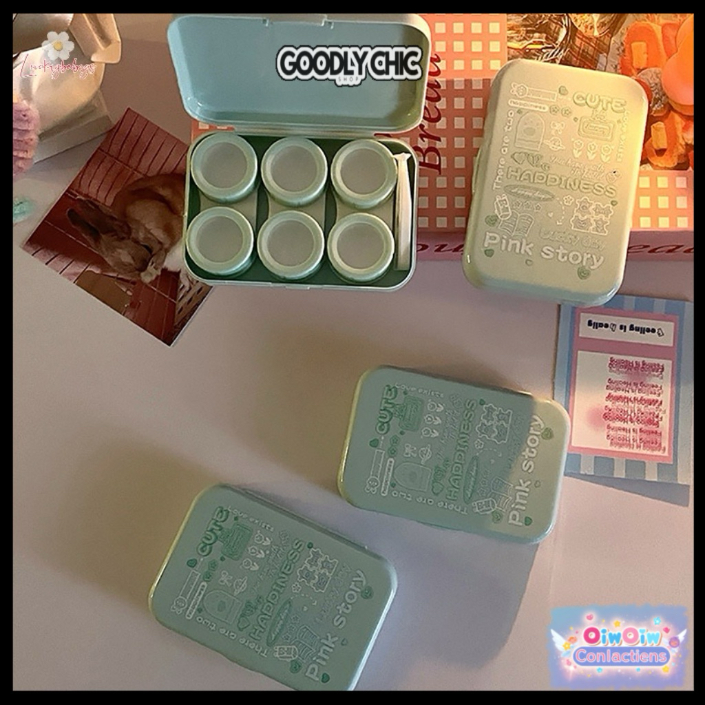 กล่องใส่คอนแทคเลนส์ 3 คู่ (มีที่คีบ,ตัวจุ๊บ)(พร้อมส่ง) แบบพกพา byoiw - รูปที่ 5