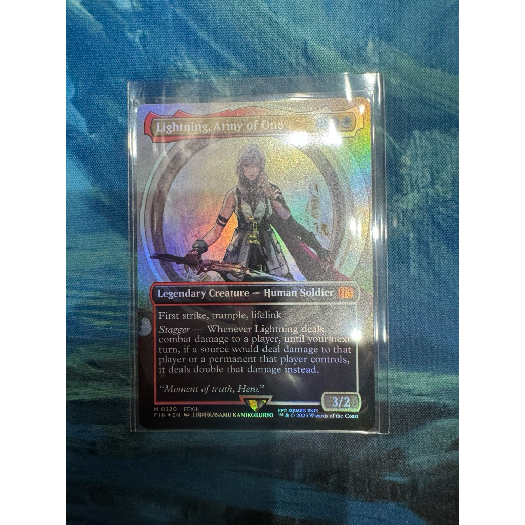 MTG Final Fantasy Variants Foil: Lightning, Army of One (0320 - Borderless)