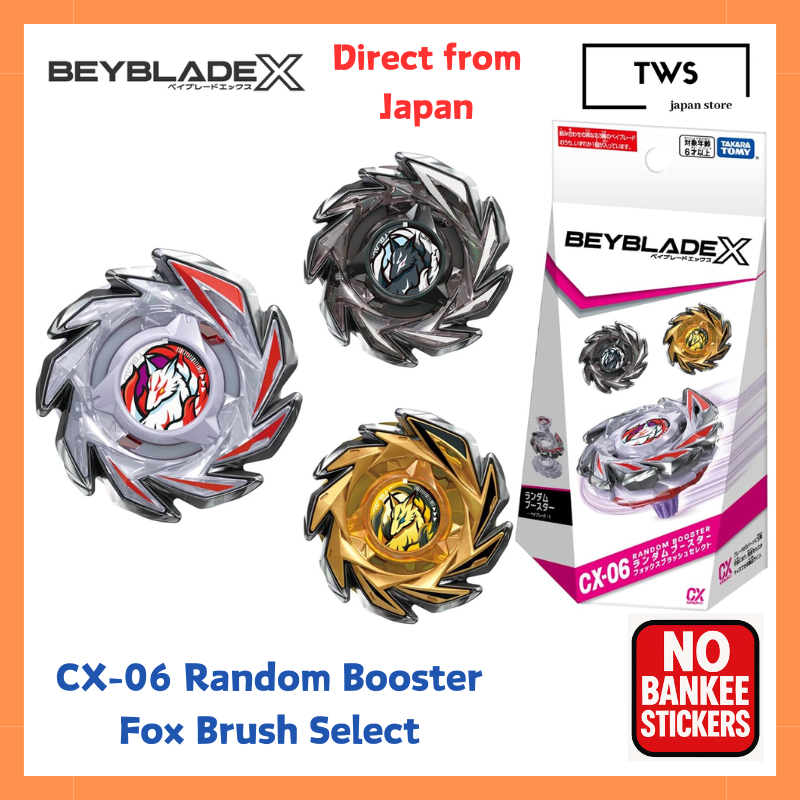 Takara Tomy BEYBLADE X CX-06 Random Booster Fox Brush Select