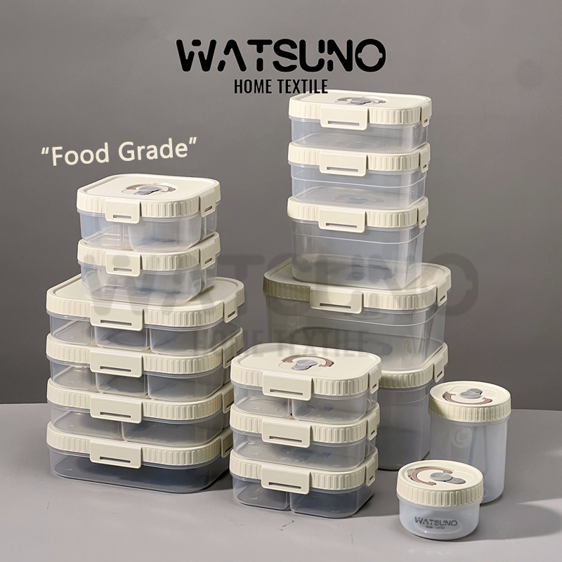 Watsuno.กล่องเก็บของในตู้เย็น กล่องถนอมอาหาร กล่องข้าว กล่องเก็บอาหารในตู้เย็น กล่องเก็บผัก กล่องเก็บเนื้อสัตว์ ภาชนะบรร