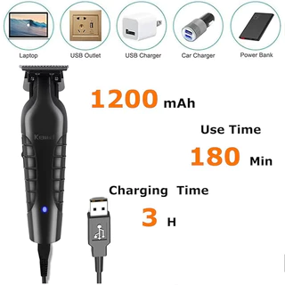 Kemei KM-2299 ปัตตาเลี่ยนไร้สาย อัจฉริยะ ชาร์จได้ เสียงเงียบ ปัตตาเลี่ยนตัด ของแท้100%