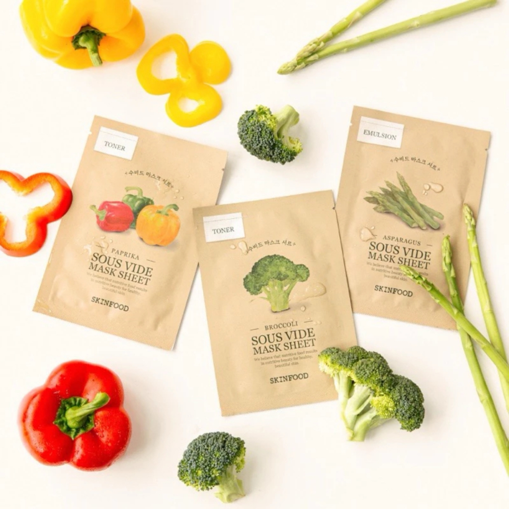 Skinfood แผ่นมาสก์สกินฟู๊ด Sous Vide Mask Sheet  ซู ไวด์ มาสก์ ชีท 18 g. - รูปที่ 2