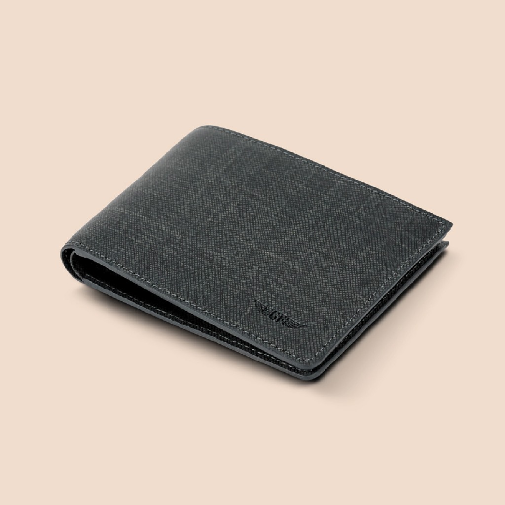 Gian Ferrente Visco Slim Wallet กระเป๋าสตางค์ผู้ชายใบสั้น กระเป๋าสตางค์หนังแท้