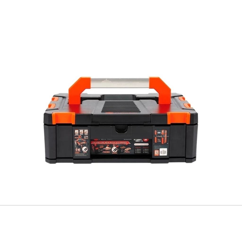 PUMPKIN กล่องเครื่องมือ เอนกประสงค์พลาสติก พัมคินส์ ขนาดM-M รุ่นลิ้นชัก (150 mm.) PTT-TSD150 20862/P
