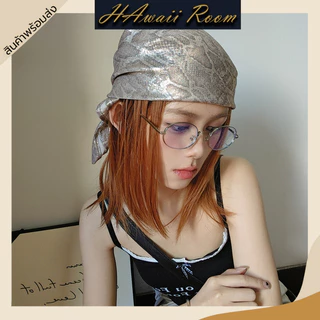 hawaiiroom ผ้าคลุมหัวแบบเงา Glossy ผ้าพันคอ ผ้าพันศีรษะ ขนาด 60x60 cm
