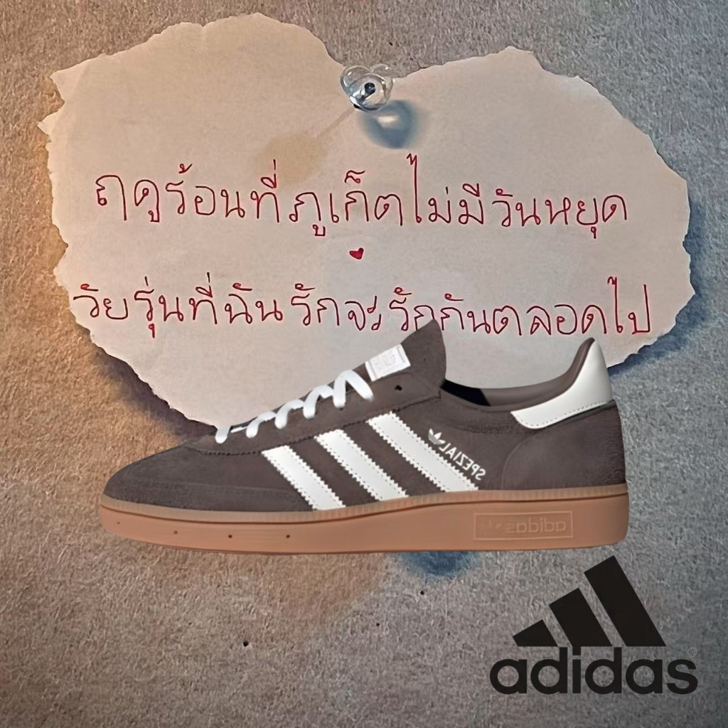 （ของแท้ 100 %）🌼 adidas originals Samba OG IF6490 สีน้ำตาล/ขาว/เทา