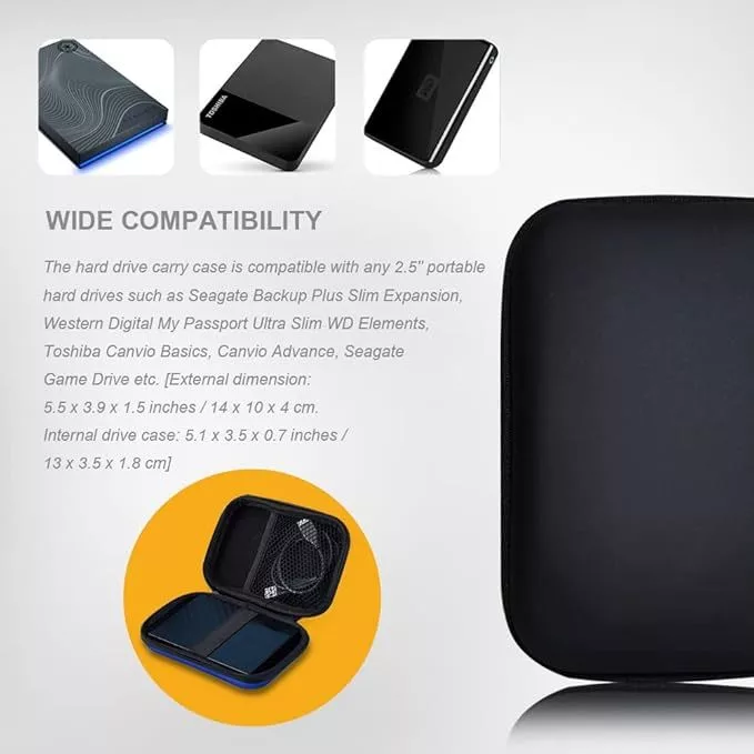 ราคาขายส่ง กระเป๋าเก็บของไอทีขนาดเล็ก hdd external hard disk bag กระเป๋าใส่ฮาร์ดดิสก์ ป้องกันการกระแทก วัสดุ EVA thumbnail 6