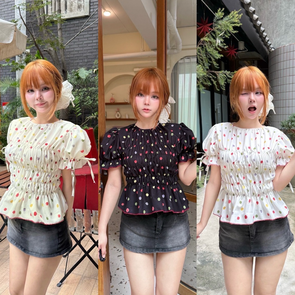 Nusa styles เสื้อแขนตุ๊กตา สม็อคทั้งตัว