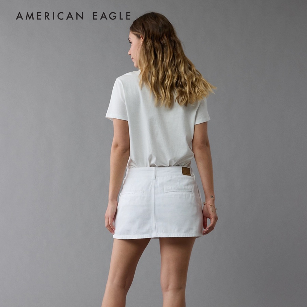 American Eagle Strigid Low-Rise Denim Trouser Micro Skort กระโปรงกางเกง ผู้หญิง เดนิม (NWSS 031-5125-100) - รูปที่ 2