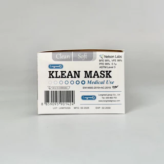 Klean Mask (สีดำ) หน้ากากอนามัย 1กล่อง มี50ชิ้น