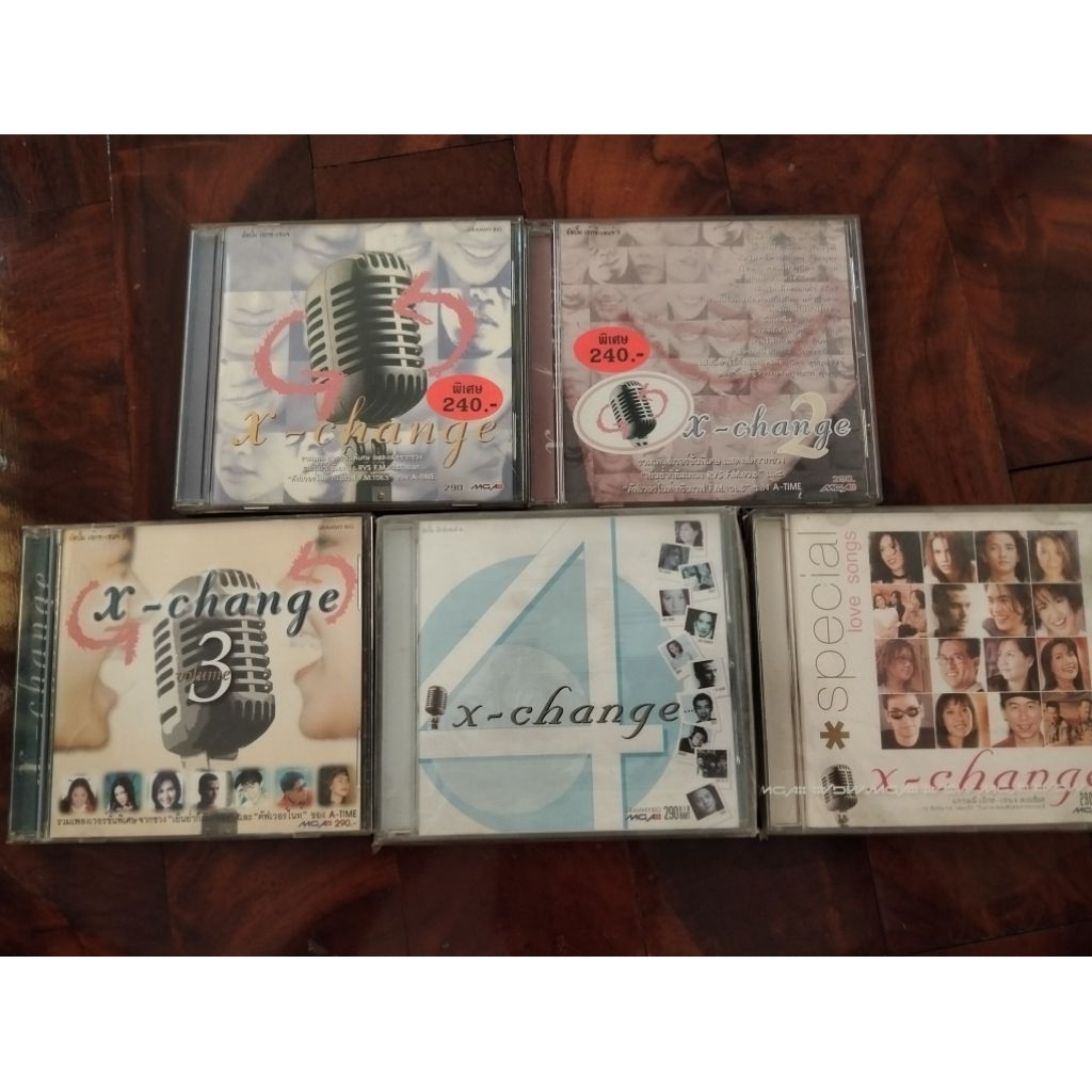 ซีดีเพลง cd music X-change รวมเพลง cover night ชุด 1-5 มือสองสภาพดี