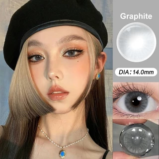 Magister Realcon คอนแทคเลนส์ (0°-800°) 14MM 6 เดือน Ochre เดือน Graphite คอนเทนท์เลนส์ Brown/Gray คอนแทคเลนส