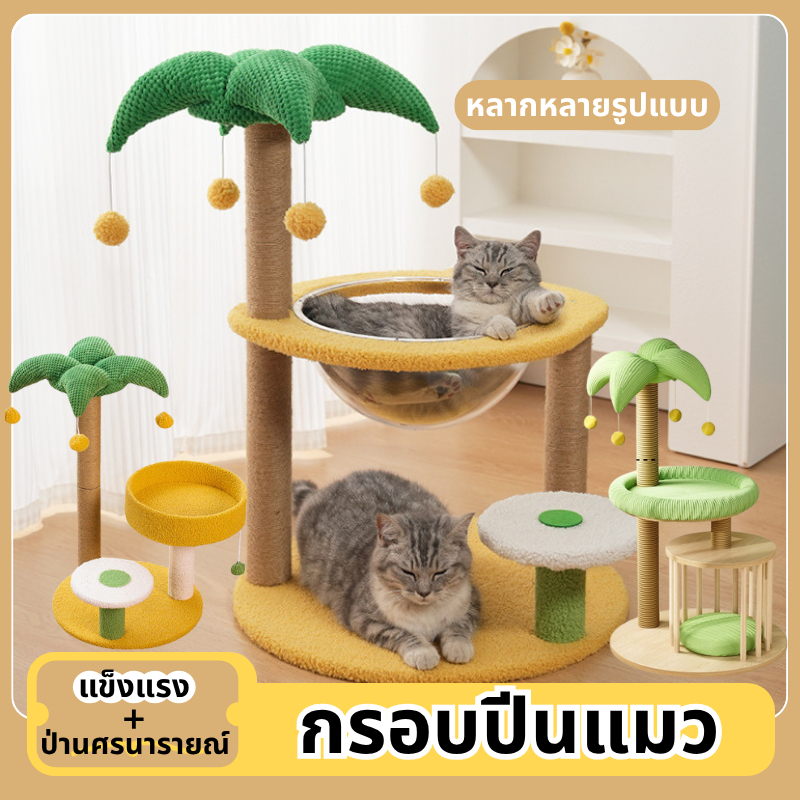 😻กรอบปีนแมว😻 คอนโดแมวไม้ เสาลับเล็บแมวได้ ของเล่นสําหรับแมว ทนต่อการขีดข่วน