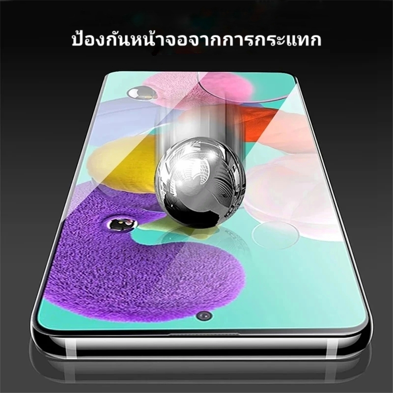 ฟิล์มกระจกนิรภัย For Samsung Galaxy A5 A6 A7 A8 2018 J4 J5 J6 J8+ แบบเต็มจอ 9D กาวเต็มแผ่น - ภาพย่อย 4