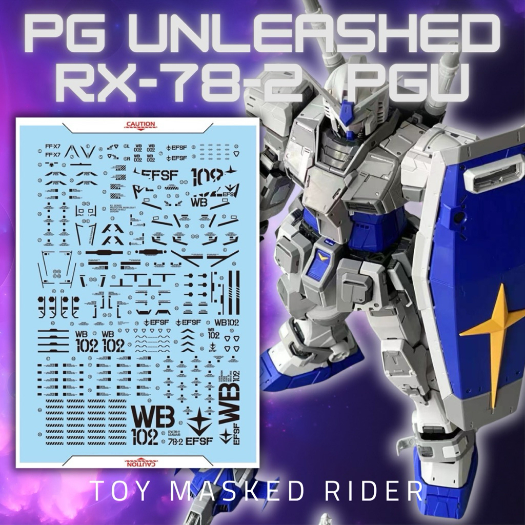 🟦ดีคอลน้ำ SF PG DECAL PG UNLEASHED RX-78-2  PGU BLACK VER