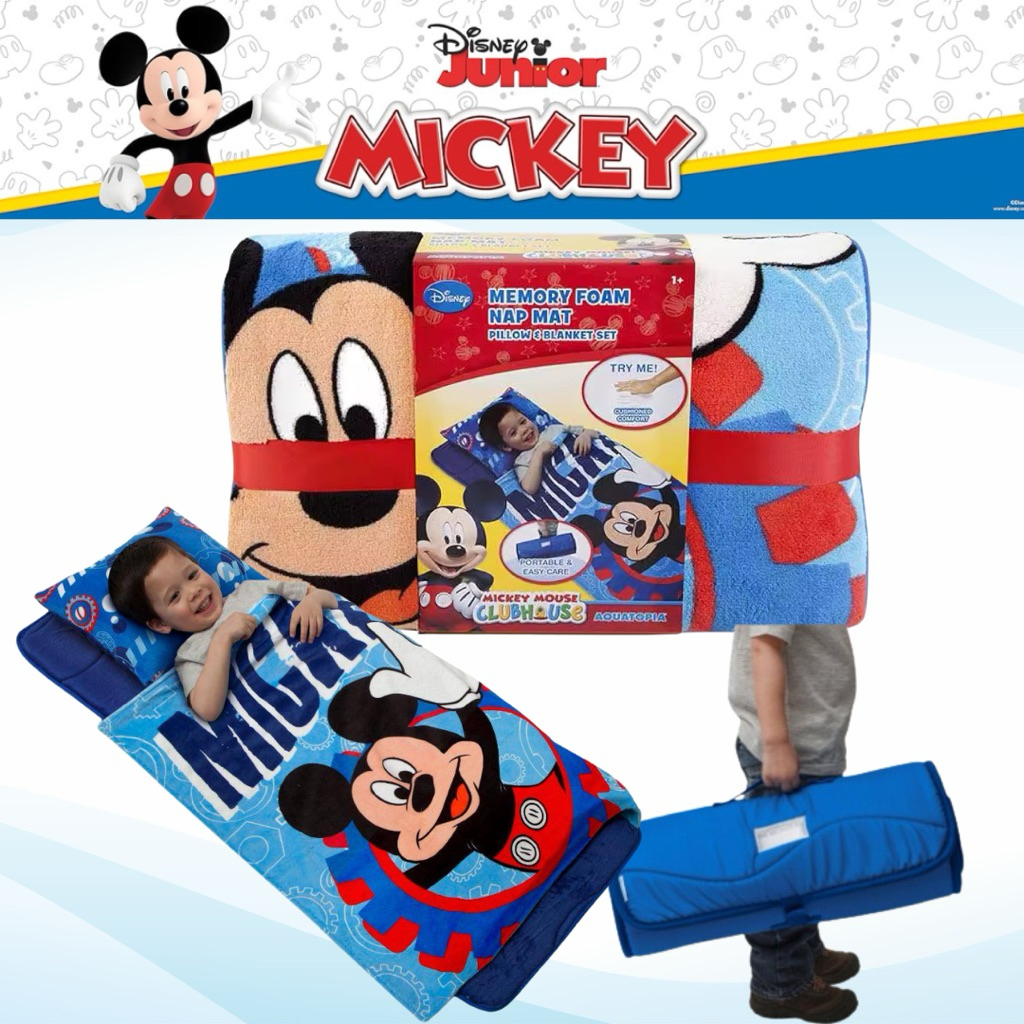 เสื่อรองนอนเมมโมรี่โฟมสำหรับเด็ก ลายมิกกี้เมาส์ รุ่น Aquatopia Deluxe Memory Foam Nap Mat Set, Micke