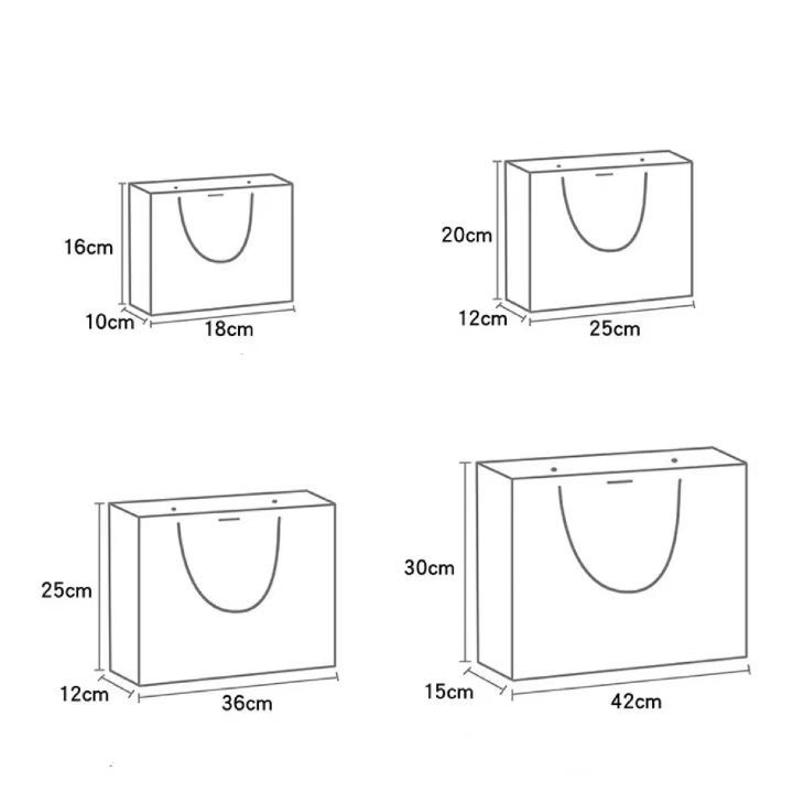🐻bag🐻 ถุงกระดาษหิ้ว ถุงกระดาษพื้นขาว ลายหมีน้ำตาล ผูกโบว์สีทอง ใส่ของชำร่วยน่ารักๆ พร้อมส่ง - รูปที่ 2