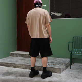 S-13XL HUEGAH WORKMAN SHORTS กางเกงยีนส์สีดำขาสั้น ไซซ์ใหญ่