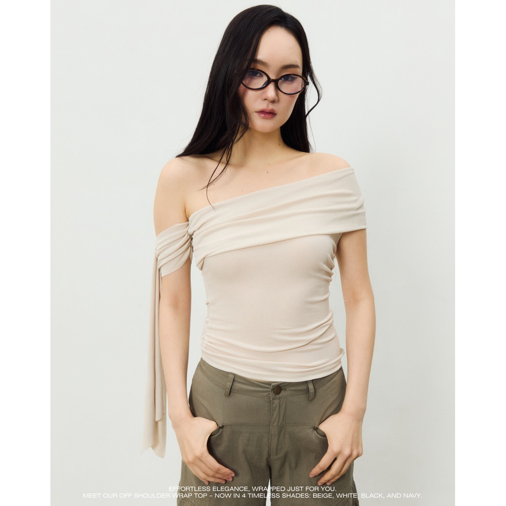 MALISTA - Off Shoulder Warp Top เสื้อเปิดไหล่