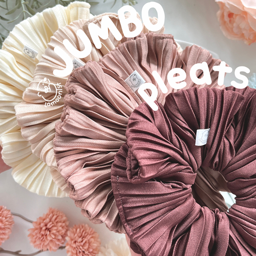 Lamoonist scrunchies • JUMBO • PLEATS