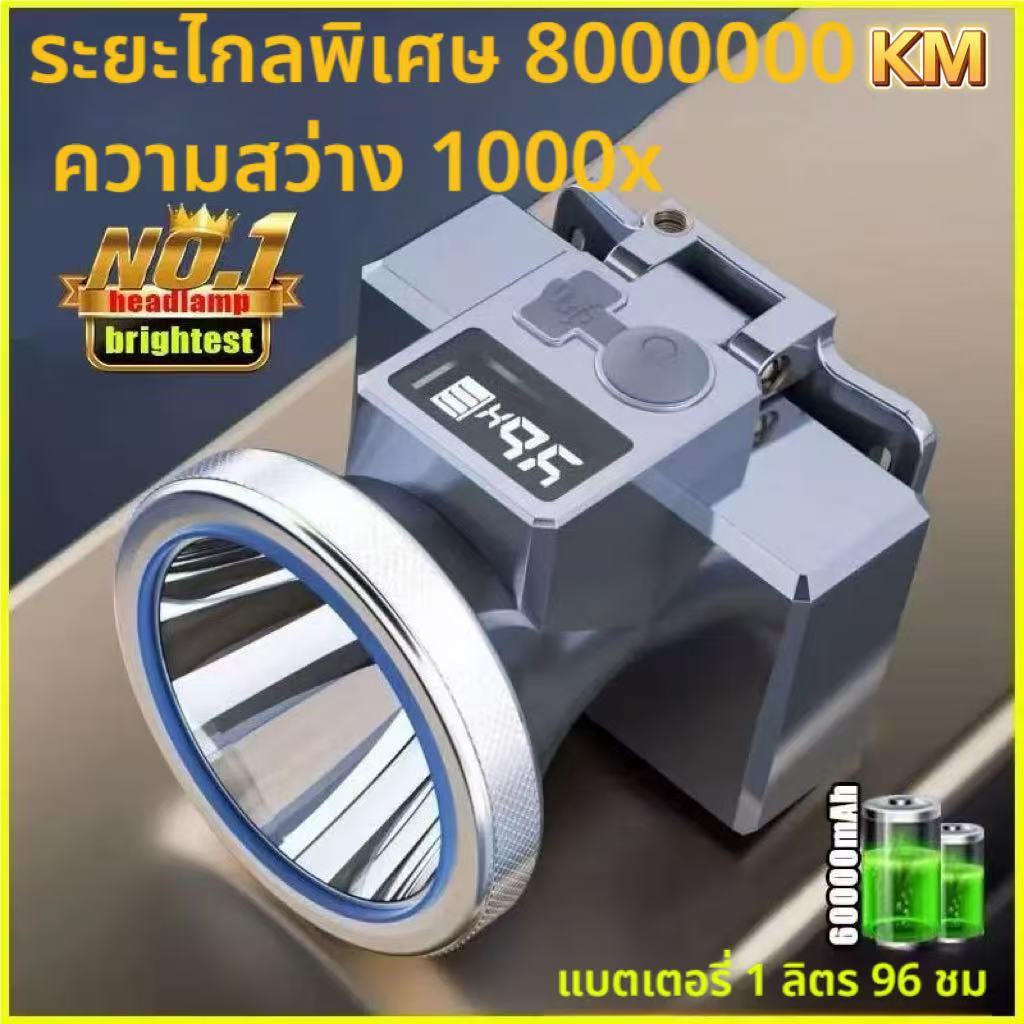 CRX ไฟฉายคาดศีรษะ LED ชาร์จไฟ Type C ไฟฉายคาดหัว สว่างมาก มุมส่องสว่างกว้าง ช่วงแสงกว้าง ไฟหน้าตกปลา