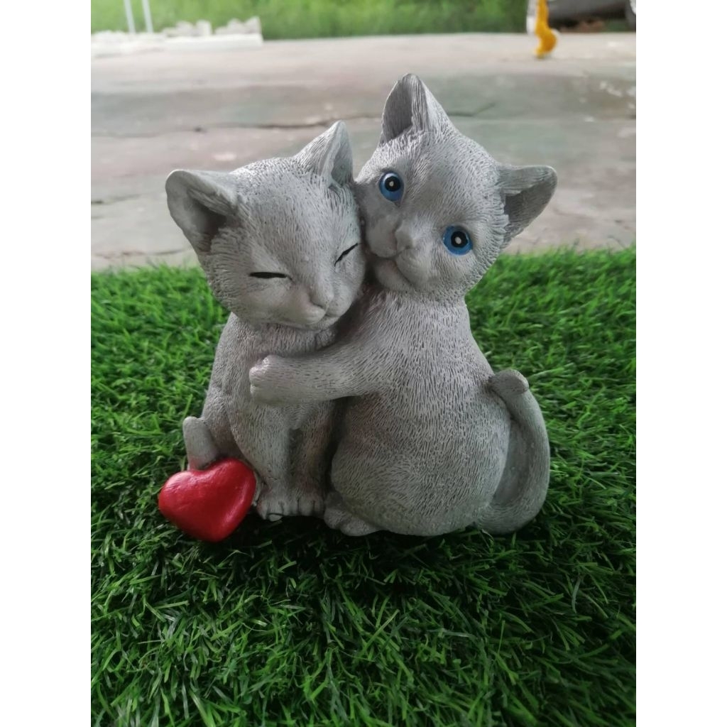 ตุ๊กตาแมวปูนปั้นแต่งบ้านแต่งสวนให้สวยงาม1ชิ้น