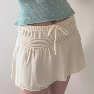🤍🏹RUBYANDLEMON - MYDEAR KNIT SKIRT กระโปรงไหมพรมสั้น