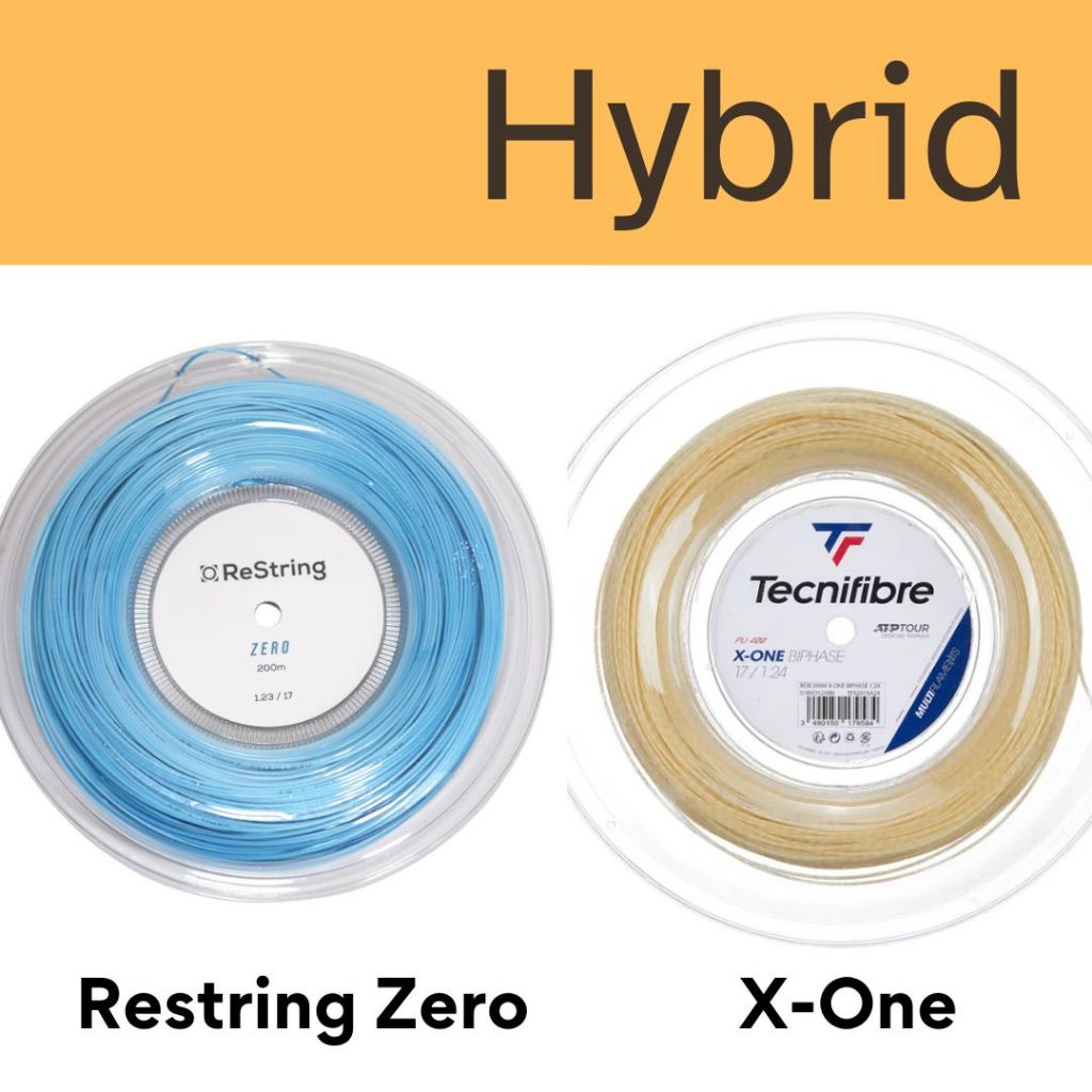 เอ็นเทนนิสไฮบริด Restring Zero / Tecnifibre X-One Biphase (ตัดแบ่ง)