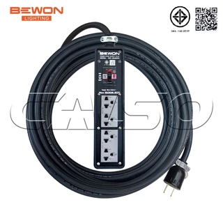 BEWON ปลั๊กพ่วง 4 ที่ มีเบรกเกอร์ควบคุม [ Extension plug ] รุ่น BW-284BMG รองรับกำลังไฟสูงสุด 3500W พร้อมสาย VCT