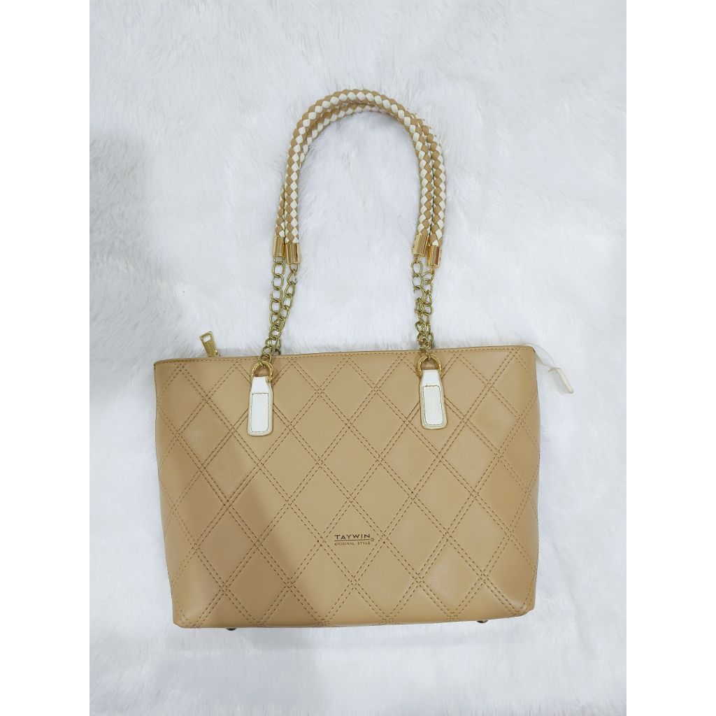 กระเป๋าTawinสะพายไหล่ สีครีม