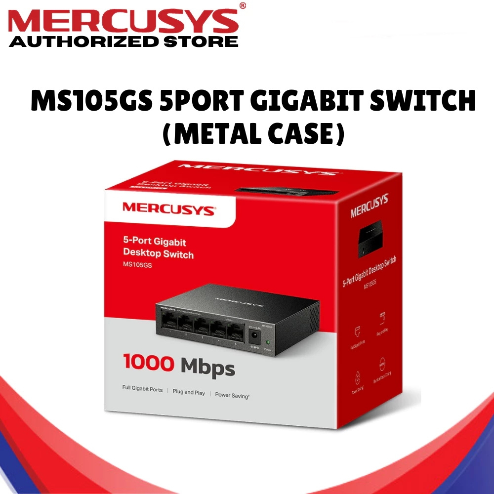 MERCUSYS (MS105GS) 5-Port Gigabit Desktop Switch 10/100/1000 Mbps