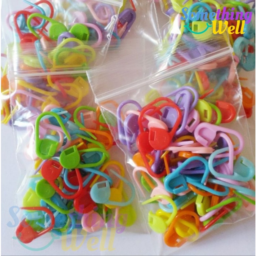 เข็มกลัดกระดุมนักศึกษา (Set 100 ชิ้น) / เข็มกลัดนับหลัก / เข็มกลัดพลาสติกซ่อนปลาย | งานถักไหมพรม - รูปที่ 4