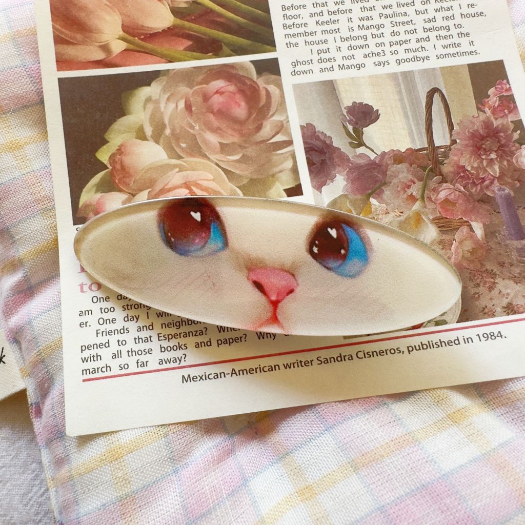 (พร้อมส่ง🐱) Style oval cat hairpin y2k กิ๊บหนีบผม ลายแมว
