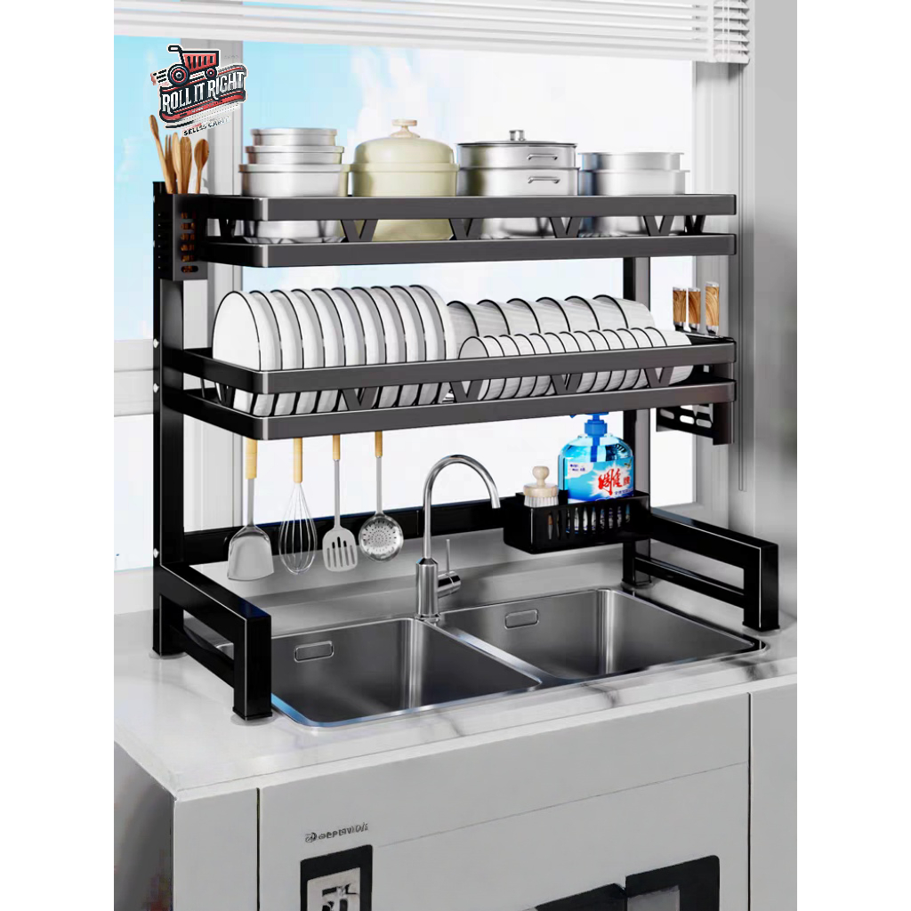 ชั้นวางจาน ชั้นวางจาน2ชั้น ชั้นวางของบนซิ้งค์ล้างจาน - รูปที่ 2