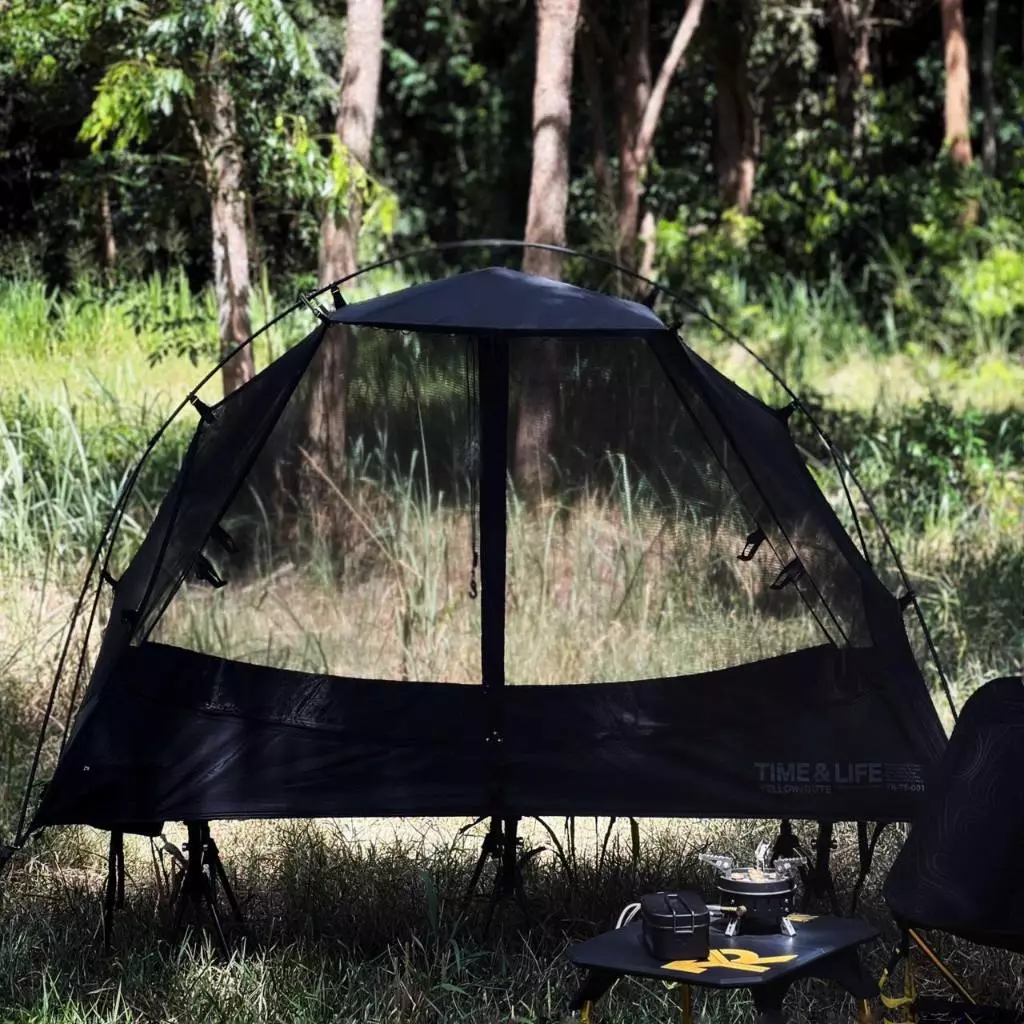 Yellow route Black Panther Cot Tent เต็นท์ cot / cot เตียงสนามพับเล็ก thumbnail 4