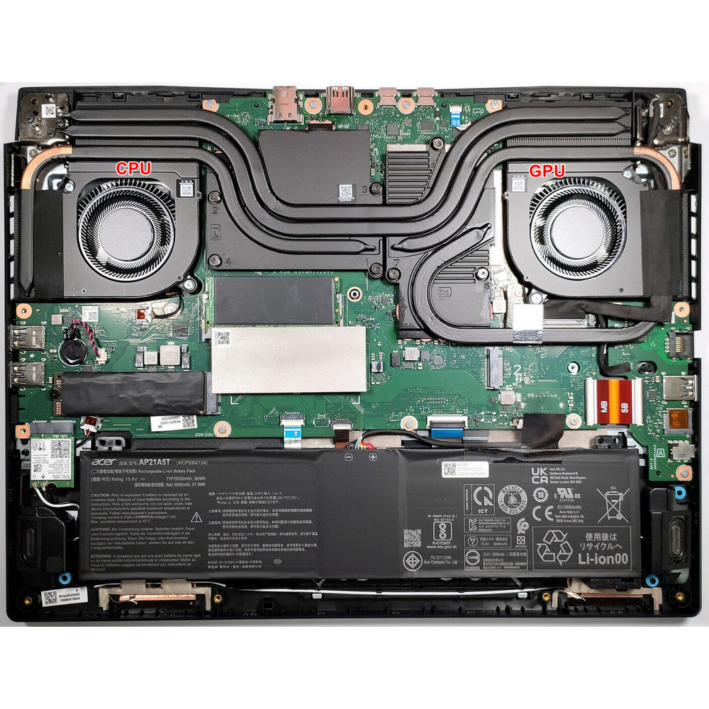 (รอ10วัน) พัดลม CPU GPU ระบายความร้อนสําหรับ ACER Nitro 16 2023 AN16-51 AN16-41 ACER Predator Helios