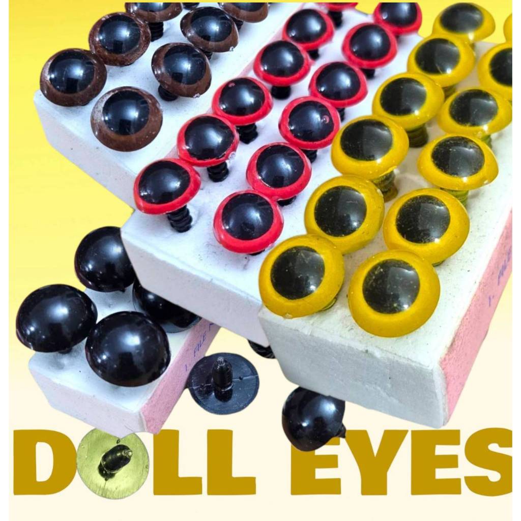 ตาตุ๊กตา (มีหลายขนาดให้เลือก) doll eyes ตา ตาตุ๊กตา ตาพลาสติก เหมือนจริง แบบ ก้านเสียบ สินค้าพร้อมส่งจากไทย