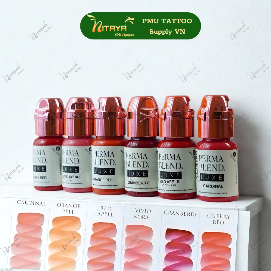 [ของแท้] สี Perma Blend Luxe 15ml – สีสักปาก เม็ดสีคุณภาพสูงสำหรับงานสักคิ้ว ปาก และขอบตา