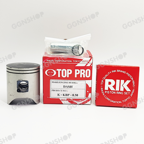 ลูกสูบ RIK TOPPRO DASH (ลูกอาร์ท ART แท้) สลัก 16 มิล พร้อม แหวน+กิ๊ฟล็อค หลายขนาด (STD, 0.50-2.00)