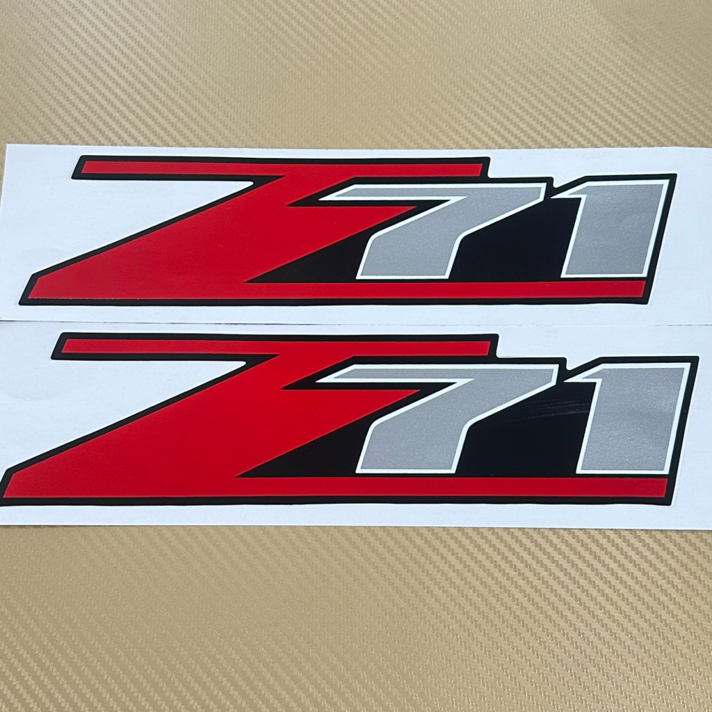 สติ๊กเกอร์  Z71 ติดข้างท้ายกระบะ  CHEVROLET ปี 2005 รุ่น 1 ราคาต่อชุด 2 ชิ้น