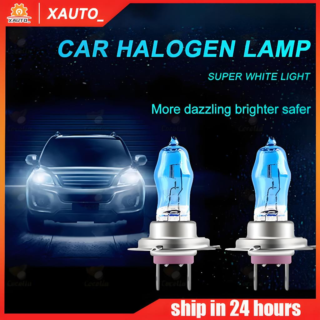 ✅พร้อมส่ง🔥 2 ชิ้น หลอดไฟซีนอน ก๊าซฮาโลเจน 100W 12V H4 6000K HOD แสงสีขาว สำหรับติดรถยนต์ Car Xenon Halogen Lamp
