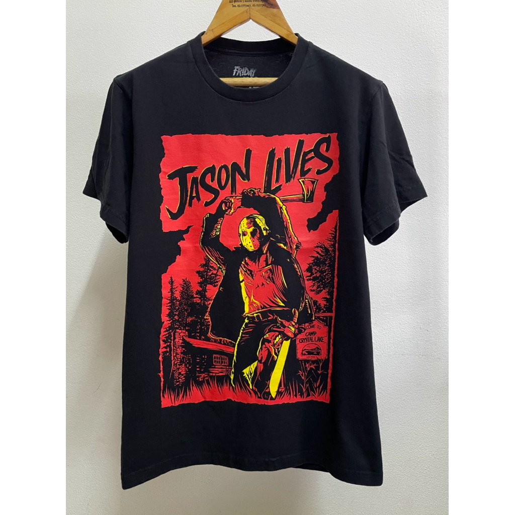 เสื้อยืดมือ 2 Friday The 13th Jason Lives สยองขวัญ สกรีนไม่แตกร้าว ขนาด S