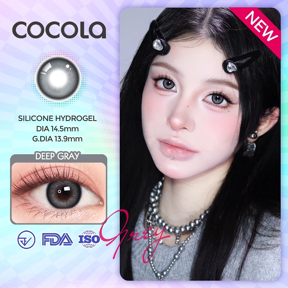✨Cosplay คอนแทคเลนส์ ลายอะนิเมะ Gary เซทสีเทา คอนแทคเลนส์สี ลูกตาโตเป็นธรรมชาติ 6M 14.5mm(40%) 0-450