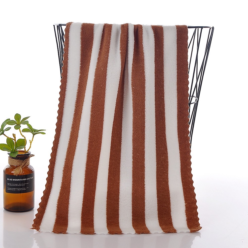 เซ็ตผ้าขนหนูนาโน 2 ชิ้น ผ้าเช็ดตัว+ผ้าเช็ดผม ลายทางยาว มี 6 สี  N02 - รูปที่ 7