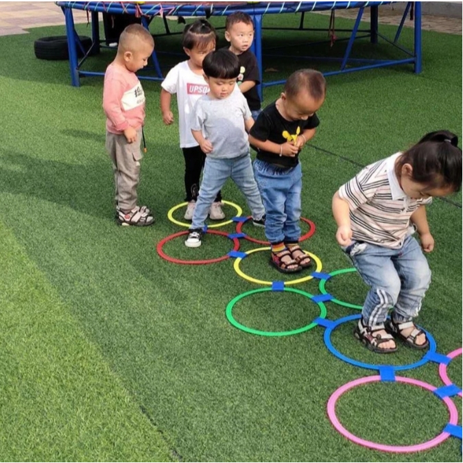 🔥พร้อมส่งในไทย 🔥ห่วงกระโดด10ชิ้น 28-38-42  ห่วงเด็กเล่นฝึกออกกำลังกายกลางแจ้ง ฝึกพัฒนาการ - รูปที่ 6