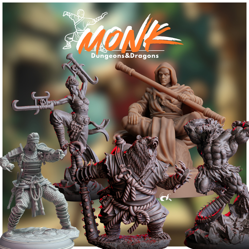 Dnd miniature Dungeon and dragons MONK CLASS