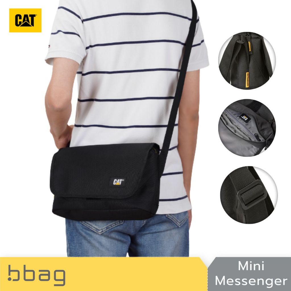 Caterpillar กระเป๋าสะพายข้าง รุ่น Mini Messenger (84512) 4.6 ลิตร อเนกประสงค์ เมจิกเทป/ซิป แบรนด์แท้
